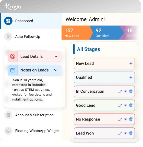 CRM With Lead Stages & Deep Insights